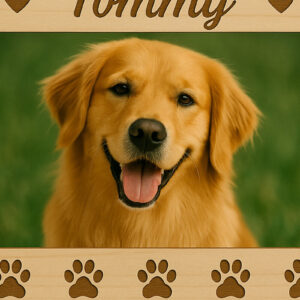 Intra απο ξύλο plywood  Χρώμα wenge 3mm-4mm πάχος - κοπής με λέιζερ Κορνίζα φωτογραφιών σκύλου Δίασταση 4x4 cm INTRAFABR-120098648