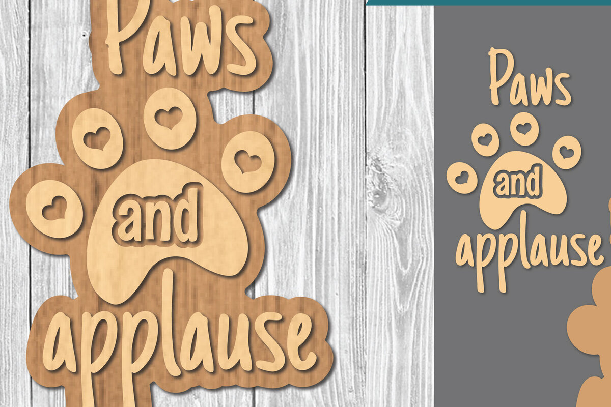 Intra απο ξύλο plywood  Χρώμα wenge 3mm-4mm πάχος - Διακόσμηση κοπής με λέιζερ αποσπάσματα σκύλου 10 Δίασταση 20x20 cm INTRAFABR-117085102