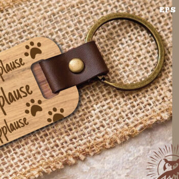 Intra απο ξύλο plywood Χρώμα wenge 3mm-4mm πάχος - Dog Quotes Μπρελόκ με λέιζερ 12 Δίασταση 4x4 cm INTRAFABR-72377331 - Image 1