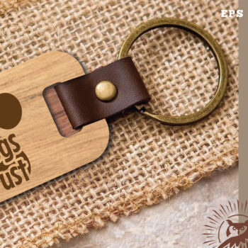 Intra απο ξύλο plywood Χρώμα wenge 3mm-4mm πάχος - Μπρελόκ με λέιζερ αποσπάσματα σκύλου 2 Δίασταση 4x4 cm INTRAFABR-72377336 - Image 1