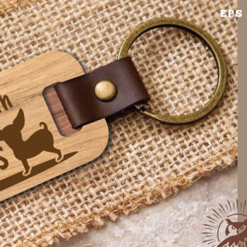 Intra απο ξύλο plywood Χρώμα wenge 3mm-4mm πάχος - Μπρελόκ με λέιζερ αποσπάσματα σκύλου 9 Δίασταση 4x4 cm INTRAFABR-34253315 - Image 1