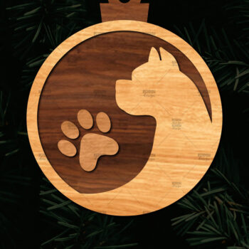 Intra απο ξύλο plywood Χρώμα wenge 3mm-4mm πάχος - Στρογγυλό στολίδι με λέιζερ Δίασταση 6x6 cm INTRAFABR-72048765 - Image 1