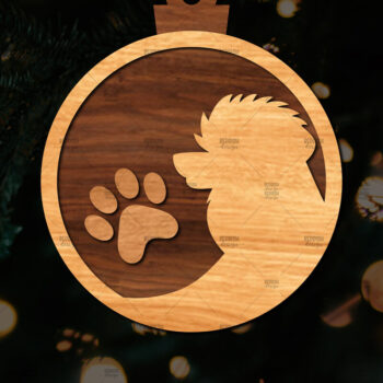 Intra απο ξύλο plywood Χρώμα wenge 3mm-4mm πάχος - Στρογγυλό στολίδι με λέιζερ Δίασταση 6x6 cm INTRAFABR-71163800 - Image 1