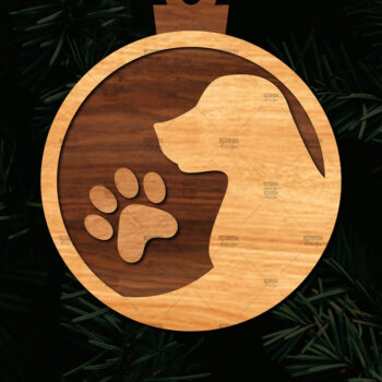 Intra απο ξύλο plywood Χρώμα wenge 3mm-4mm πάχος - Στρογγυλό στολίδι με λέιζερ Δίασταση 6x6 cm INTRAFABR-71163806 - Image 1