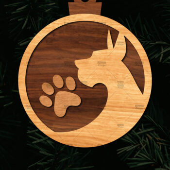 Intra απο ξύλο plywood Χρώμα wenge 3mm-4mm πάχος - Στρογγυλό στολίδι με λέιζερ Δίασταση 6x6 cm INTRAFABR-71163790 - Image 1