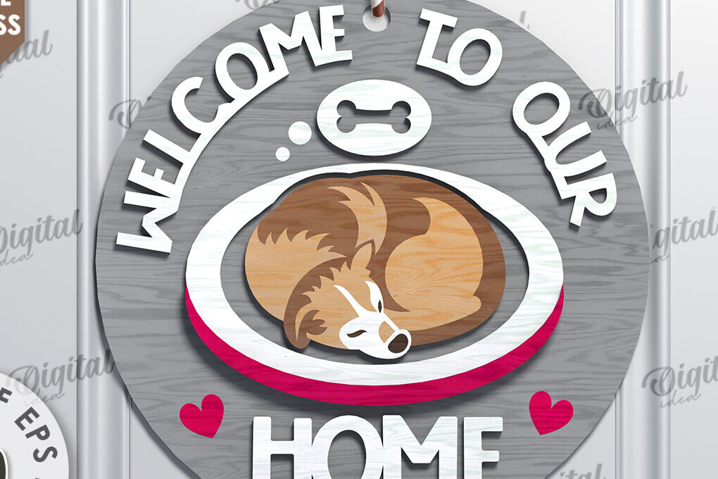 Intra απο ξύλο plywood  Χρώμα wenge 3mm-4mm πάχος - με λέιζερ στρογγυλή πινακίδα σκύλου Δίασταση 30x20 cm INTRAFABR-39043710