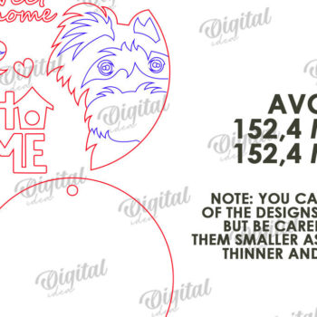 Intra απο ξύλο plywood Χρώμα wenge 3mm-4mm πάχος - με λέιζερ στρογγυλή πινακίδα σκύλου Δίασταση 30x20 cm INTRAFABR-39043710 - Image 2