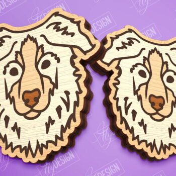 Intra απο ξύλο plywood  Χρώμα wenge 3mm-4mm πάχος - Πρότυπο σκουλαρίκια σκουλαρίκια κοπής με λέιζερ Δίασταση 3x3 cm INTRAFABR-37983602 - Image 1