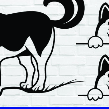 Intra απο ξύλο plywood  Χρώμα wenge 3mm-4mm πάχος - Διανυσματικό τέχνης τοίχου σκύλου για Δίασταση 40x50 cm INTRAFABR-37909969 - Image 1