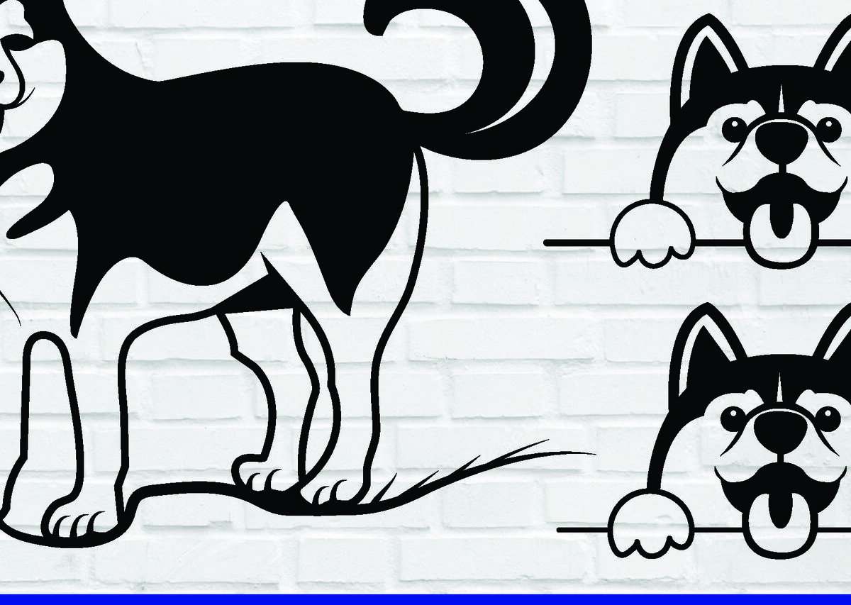 Intra απο ξύλο plywood  Χρώμα wenge 3mm-4mm πάχος - Διανυσματικό τέχνης τοίχου σκύλου για Δίασταση 40x50 cm INTRAFABR-37909969