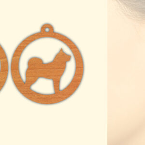 Intra απο ξύλο plywood  Χρώμα wenge 3mm-4mm πάχος - Ξύλινα σκουλαρίκια με λέιζερ Δίασταση 3x3 cm INTRAFABR-85697558