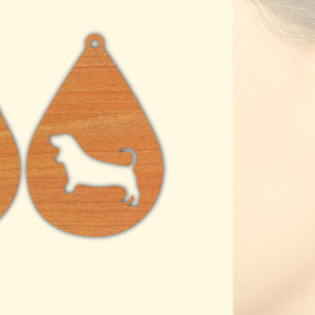 Intra απο ξύλο plywood  Χρώμα wenge 3mm-4mm πάχος - Ξύλινα σκουλαρίκια με λέιζερ Δίασταση 3x3 cm INTRAFABR-90816613 - Image 1