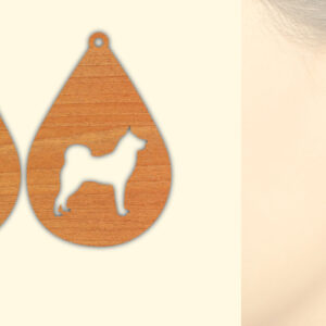 Intra απο ξύλο plywood  Χρώμα wenge 3mm-4mm πάχος - Ξύλινα σκουλαρίκια με λέιζερ Δίασταση 3x3 cm INTRAFABR-90816621