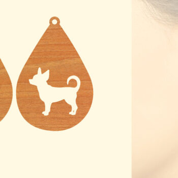 Intra απο ξύλο plywood  Χρώμα wenge 3mm-4mm πάχος - Ξύλινα σκουλαρίκια με λέιζερ Δίασταση 3x3 cm INTRAFABR-32046760 - Image 1