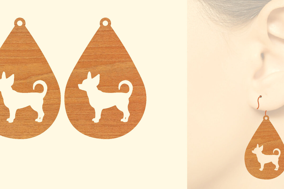 Intra απο ξύλο plywood  Χρώμα wenge 3mm-4mm πάχος - Ξύλινα σκουλαρίκια με λέιζερ Δίασταση 3x3 cm INTRAFABR-32046760