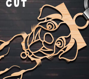 Intra απο ξύλο plywood  Χρώμα wenge 3mm-4mm πάχος - Ξύλινα μπρελόκ για σκύλους με λέιζερ Δίασταση 4x4 cm INTRAFABR-95991634