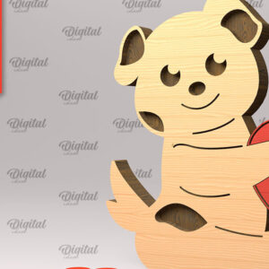 Intra απο ξύλο plywood  Χρώμα wenge 3mm-4mm πάχος - Ξύλινο παζλ με λέιζερ για σκύλους Δίασταση 30x20 cm INTRAFABR-90816649