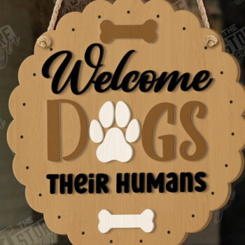 Intra απο ξύλο plywood Χρώμα wenge 3mm-4mm πάχος - Σκύλοι Καλωσορίζουν Άτομα Ανεκτά Σήμα | CNC Δίασταση 30x20 cm INTRAFABR-118267781 - Image 1