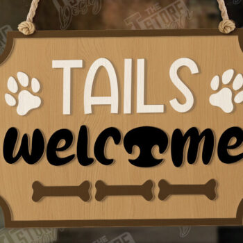 Intra απο ξύλο plywood Χρώμα wenge 3mm-4mm πάχος - Σκύλοι Καλωσορίζουν Άτομα Ανεκτά Σήμα | CNC Δίασταση 30x20 cm INTRAFABR-118470076 - Image 1