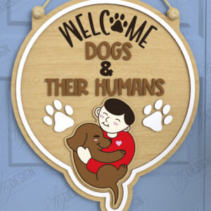 Intra απο ξύλο plywood  Χρώμα wenge 3mm-4mm πάχος - Σκύλοι Καλωσορίζουν Άτομα Ανεκτά Σήμα | CNC Δίασταση 30x20 cm INTRAFABR-104748606