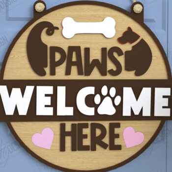 Intra απο ξύλο plywood Χρώμα wenge 3mm-4mm πάχος - Σκύλοι καλωσορίζουν Ανεκτά άτομα |CNC Δίασταση 30x20 cm INTRAFABR-104748614 - Image 3