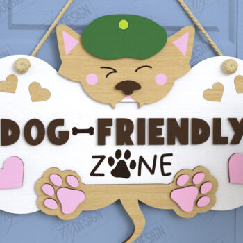 Intra απο ξύλο plywood Χρώμα wenge 3mm-4mm πάχος - Σκύλοι καλωσορίζουν Ανεκτά άτομα |CNC Δίασταση 30x20 cm INTRAFABR-104748614 - Image 4