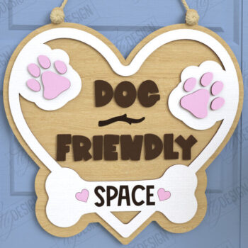 Intra απο ξύλο plywood Χρώμα wenge 3mm-4mm πάχος - Σκύλοι καλωσορίζουν Ανεκτά άτομα |CNC Δίασταση 30x20 cm INTRAFABR-104748614 - Image 6