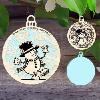 Intra απο ξύλο plywood  Χρώμα wenge 3mm-4mm πάχος - Κάνοντας το στολίδι Flakey Shake Δίασταση 6x6 cm INTRAFABR-104748580 - Image 1