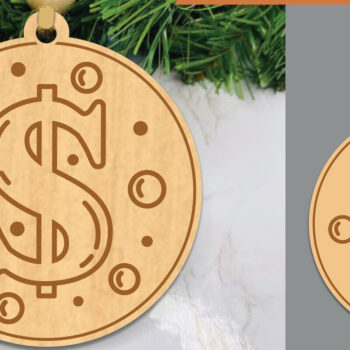 Intra απο ξύλο plywood Χρώμα wenge 3mm-4mm πάχος - Στολίδι κοπής με λέιζερ 2 Δίασταση 6x6 cm INTRAFABR-71896573 - Image 1