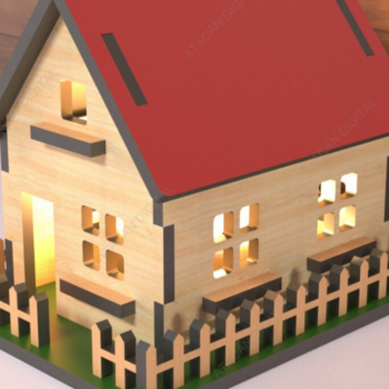 Intra απο ξύλο plywood  Χρώμα wenge 3mm-4mm πάχος - κοπής λέιζερ κουκλόσπιτου 131 Δίασταση 4x4 cm INTRAFABR-73205767 - Image 1