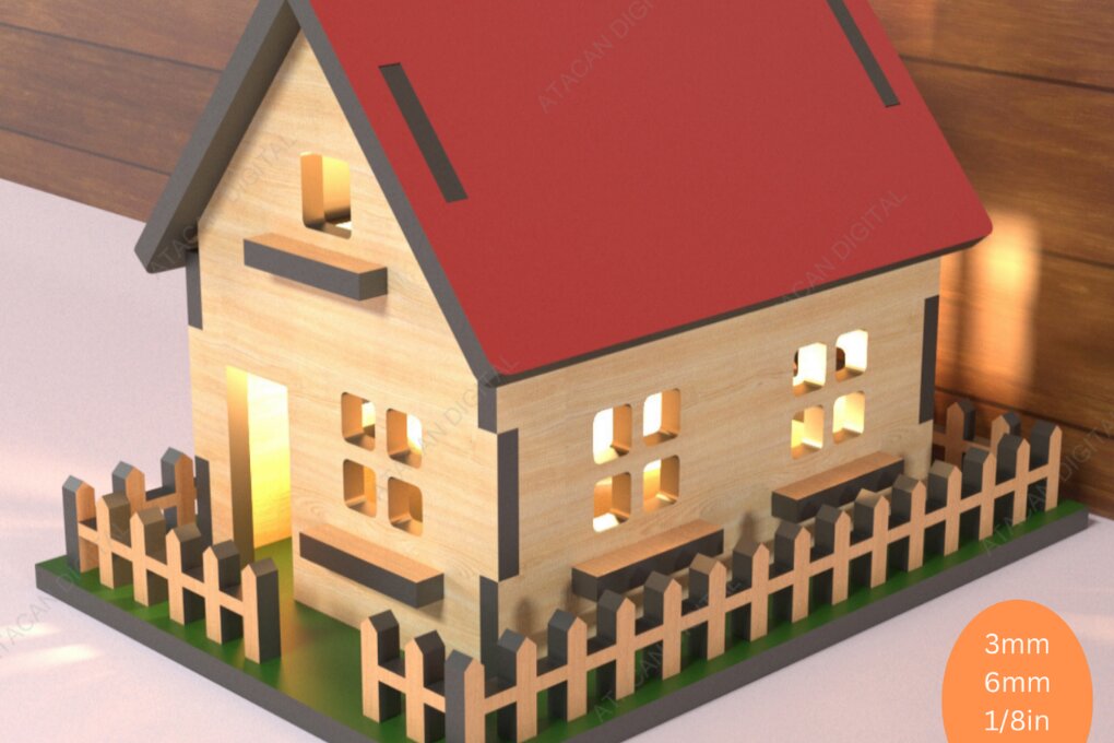 Intra απο ξύλο plywood  Χρώμα wenge 3mm-4mm πάχος - κοπής λέιζερ κουκλόσπιτου 131 Δίασταση 4x4 cm INTRAFABR-73205767