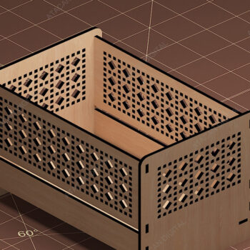 Intra απο ξύλο plywood  Χρώμα wenge 3mm-4mm πάχος - Σετ κουκλόσπιτο Κρεβάτι βρεφικής κούνιας, σχολικό γραφείο Δίασταση 30x20 cm INTRAFABR-73300479 - Image 3