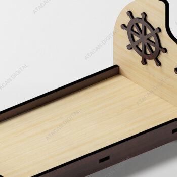 Intra απο ξύλο plywood  Χρώμα wenge 3mm-4mm πάχος - Σετ κουκλόσπιτο Κρεβάτι βρεφικής κούνιας, σχολικό γραφείο Δίασταση 30x20 cm INTRAFABR-73300479 - Image 5