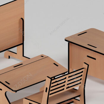 Intra απο ξύλο plywood  Χρώμα wenge 3mm-4mm πάχος - Σετ κουκλόσπιτο Κρεβάτι βρεφικής κούνιας, σχολικό γραφείο Δίασταση 30x20 cm INTRAFABR-73300479 - Image 10