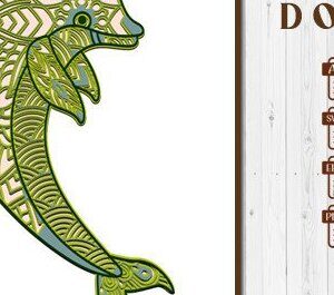 Intra απο ξύλο plywood  Χρώμα wenge 3mm-4mm πάχος - Dolphin Fish . Δίασταση 30x30 cm INTRAFABR-73313790