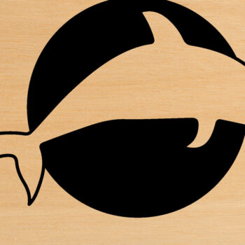 Intra απο ξύλο plywood Χρώμα wenge 3mm-4mm πάχος - Dolphin Metal Wall Art, με λέιζερ Δίασταση 40x50 cm INTRAFABR-73206485 - Image 1