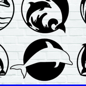 Intra απο ξύλο plywood  Χρώμα wenge 3mm-4mm πάχος - με λέιζερ Dolphin Metal Art Wall Art Δίασταση 40x50 cm INTRAFABR-73349611