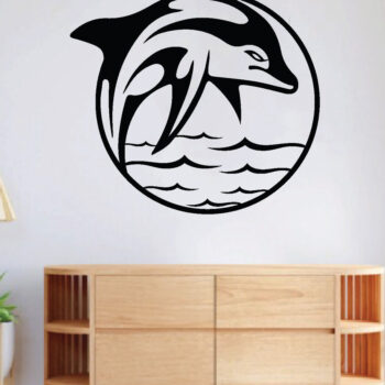 Intra απο ξύλο plywood  Χρώμα wenge 3mm-4mm πάχος - με λέιζερ Dolphin Metal Art Wall Art Δίασταση 40x50 cm INTRAFABR-73349611 - Image 2