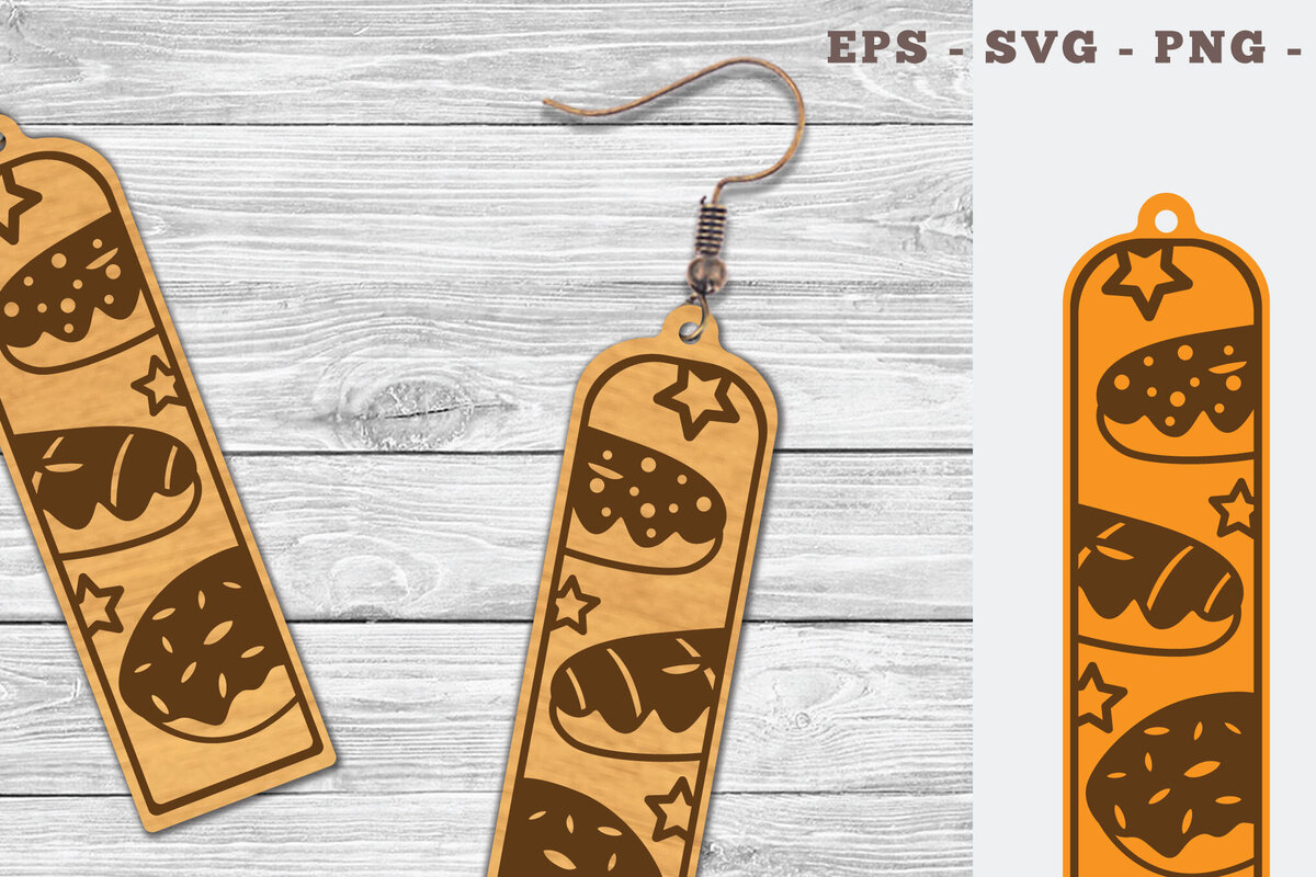 Intra απο ξύλο plywood  Χρώμα wenge 3mm-4mm πάχος - Σκουλαρίκια κομμένα με λέιζερ ντόνατ Δίασταση 3x3 cm INTRAFABR-119833516