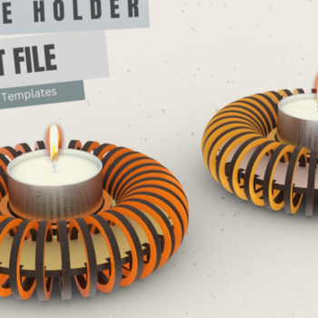 Intra απο ξύλο plywood  Χρώμα wenge 3mm-4mm πάχος - Ντόνατς, Κηροπήγιο, , Δίασταση 20x20 cm INTRAFABR-120013604 - Image 1