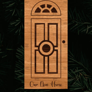 Intra απο ξύλο plywood  Χρώμα wenge 3mm-4mm πάχος - Χριστουγεννιάτικο στολίδι πόρτας Δίασταση 6x6 cm INTRAFABR-120013625 - Image 1