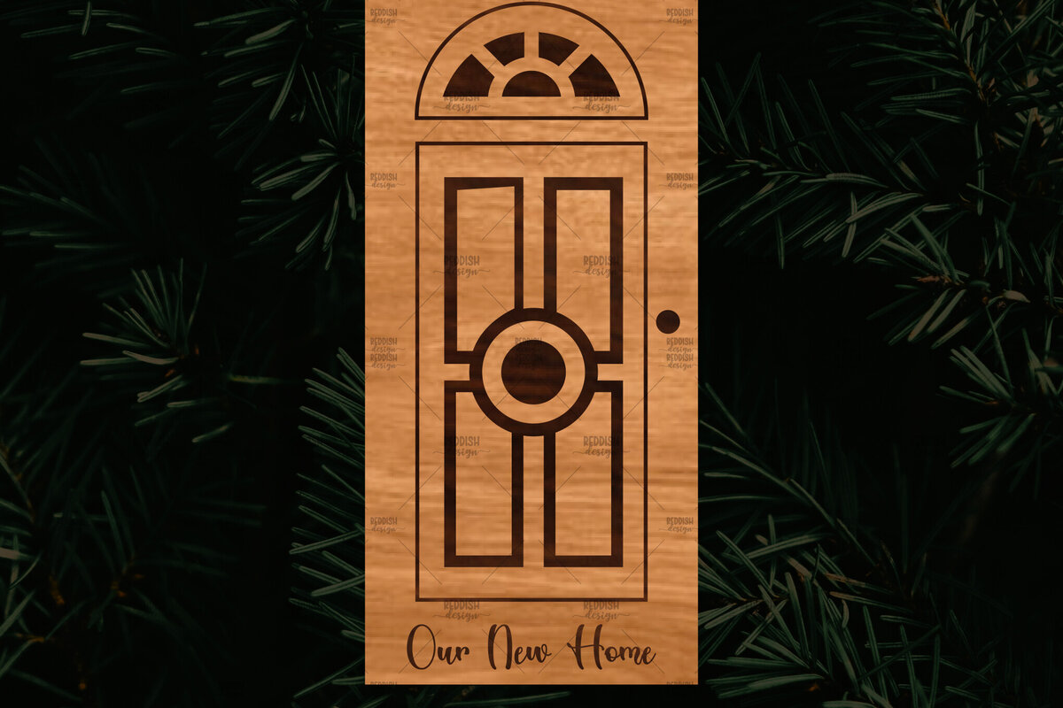 Intra απο ξύλο plywood  Χρώμα wenge 3mm-4mm πάχος - Χριστουγεννιάτικο στολίδι πόρτας Δίασταση 6x6 cm INTRAFABR-120013625