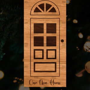 Intra απο ξύλο plywood  Χρώμα wenge 3mm-4mm πάχος - Χριστουγεννιάτικο στολίδι πόρτας Δίασταση 6x6 cm INTRAFABR-120013633