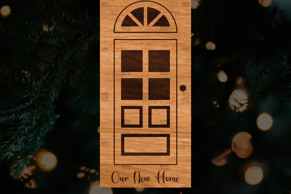 Intra απο ξύλο plywood  Χρώμα wenge 3mm-4mm πάχος - Χριστουγεννιάτικο στολίδι πόρτας Δίασταση 6x6 cm INTRAFABR-120013633