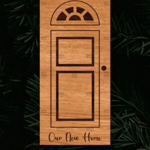 Intra απο ξύλο plywood  Χρώμα wenge 3mm-4mm πάχος - Χριστουγεννιάτικο στολίδι πόρτας Δίασταση 6x6 cm INTRAFABR-120013643