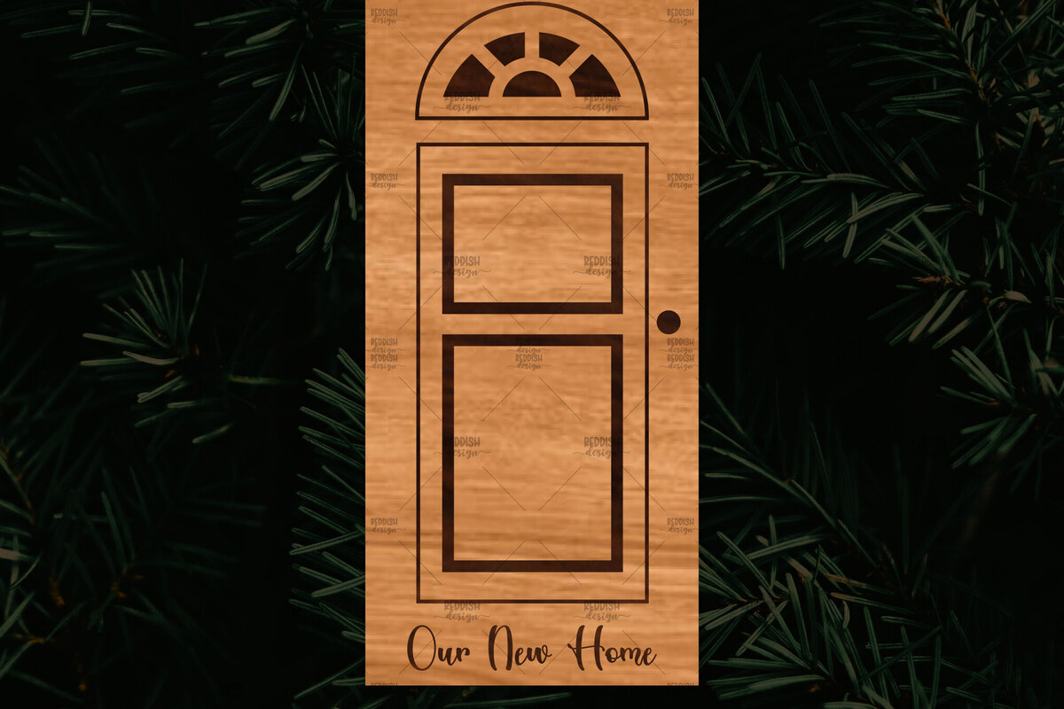 Intra απο ξύλο plywood  Χρώμα wenge 3mm-4mm πάχος - Χριστουγεννιάτικο στολίδι πόρτας Δίασταση 6x6 cm INTRAFABR-120013643