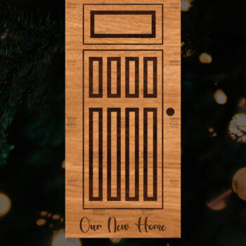 Intra απο ξύλο plywood  Χρώμα wenge 3mm-4mm πάχος - Χριστουγεννιάτικο στολίδι πόρτας Δίασταση 6x6 cm INTRAFABR-120073991 - Image 1