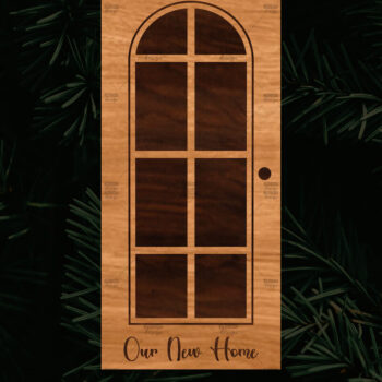 Intra απο ξύλο plywood  Χρώμα wenge 3mm-4mm πάχος - Χριστουγεννιάτικο στολίδι πόρτας Δίασταση 6x6 cm INTRAFABR-120074239 - Image 1