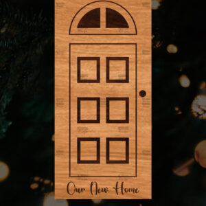 Intra απο ξύλο plywood  Χρώμα wenge 3mm-4mm πάχος - Χριστουγεννιάτικο στολίδι πόρτας Δίασταση 6x6 cm INTRAFABR-120013576