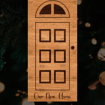 Intra απο ξύλο plywood  Χρώμα wenge 3mm-4mm πάχος - Χριστουγεννιάτικο στολίδι πόρτας Δίασταση 6x6 cm INTRAFABR-120013576 - Image 1